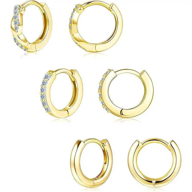 Gold-12 December Blue topaz Hoop
