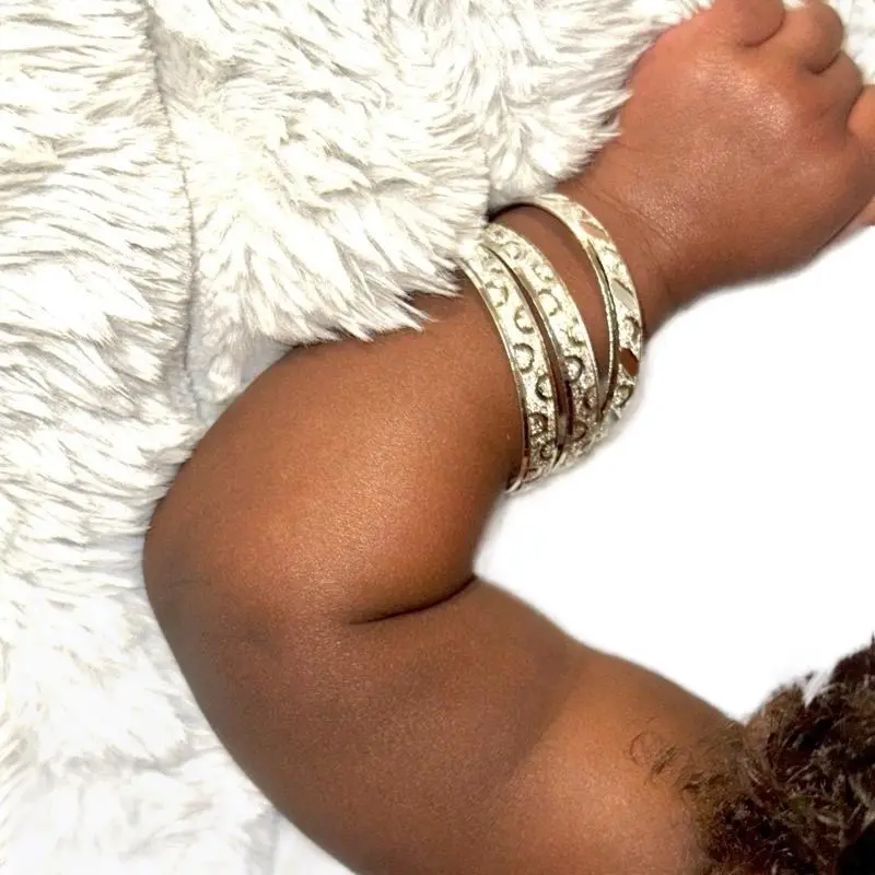 Halo Baby Bangles – Premium 3-Pack (Gold, Silver & Mixed)  Waterproof. Non-tarnish. Safe for little wrists.
