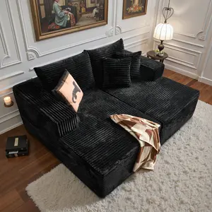 【2 Packages Shipping】POUUIN Cloud Plush Double Reclining Sofa with Reclining Sofabed, Fluffy and Comfortable Modern Sleeper Chair, No Assembly Required, Suitable for Living Room & Bedroom, Aesthetic & Comfy Lounge Furniture Upholstered Interior tiktokshop