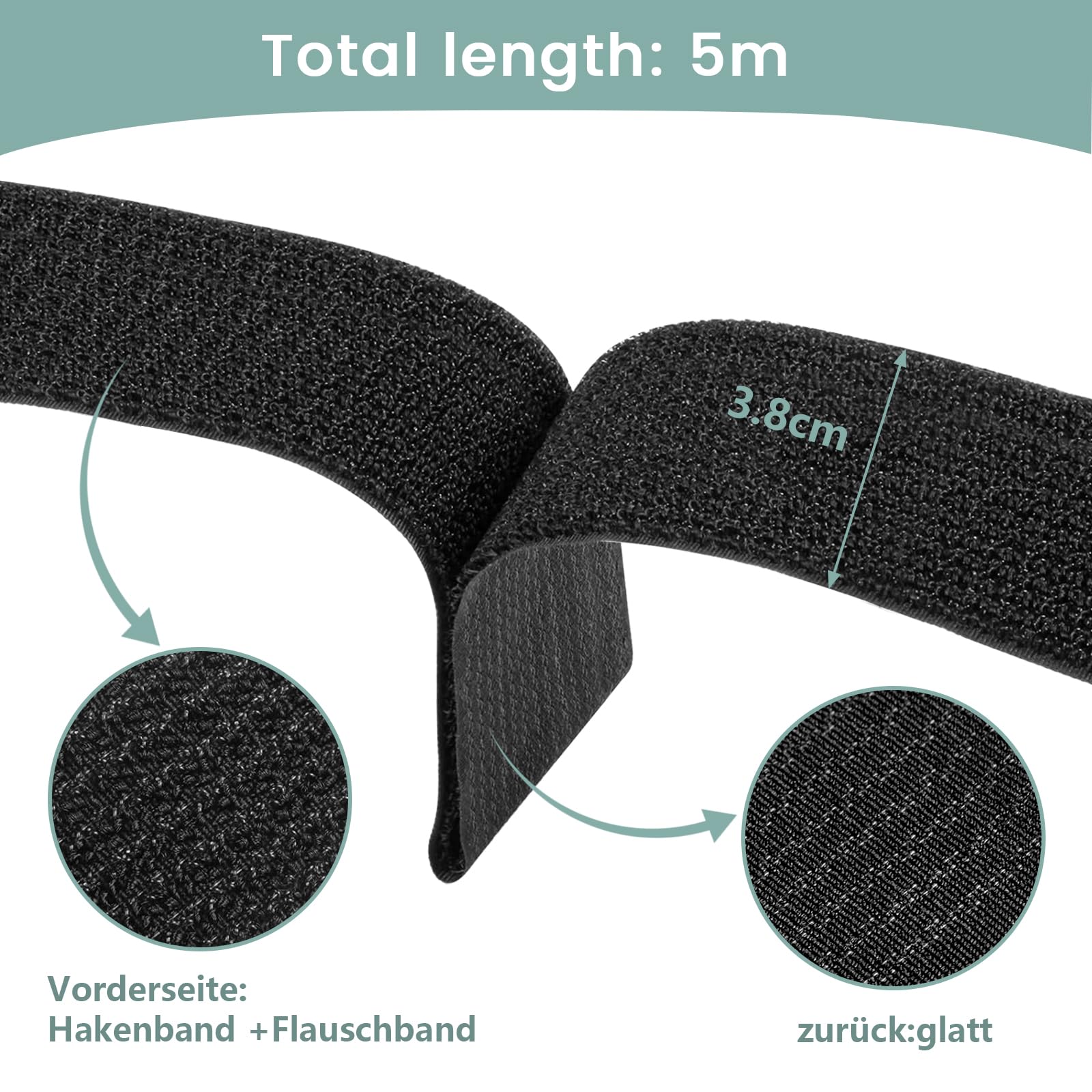 1"x16ft Hook and Loop Straps with 25 Metal Buckles, Adjustable Fastening Cable Straps, Cut-to-Length Cinch Strap, Reusable Nylon Securing Cord Ties for Organizer or Storage, 1 inch Wide, Black