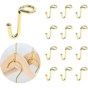 Metal Clothes Hanger, 36 Pack Connector Hooks Stable Gold Metal Outfit Hangers Extender Clips Organizer Strong Mini Cascading Hanger Hooks