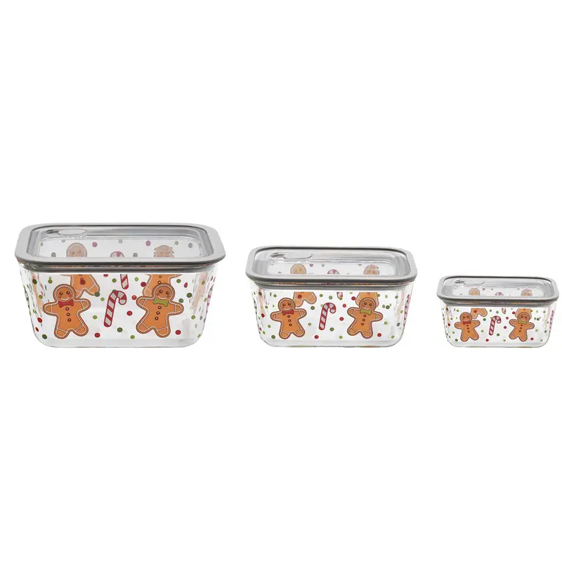 Temp-tations 3-Piece Glass Container Set w/ Vented Lids