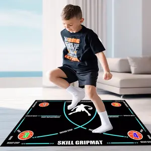 1 Piece Basketball Training Mat for Children Indoor Dribbling and Ball Control Training Printed Carpet Decor Welcome Soft Floor Mat Living Room Decor Suitable for Indoor Living Rooms and Bedrooms Home Decoration