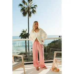 Capri Linen Drawstring Pants