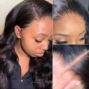 Undetectable Top Swiss HD Lace 5X5 Closure Wig With Clean Bleached Knots Body Wave 180% Full Density Human Hair Lace Wig Hair Beginner Friendly No Short Hair Pre Plucked Invisible Lace