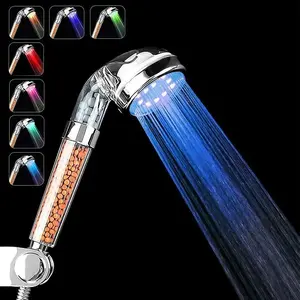 LED Light Shower Head, Seven-Color Self-Changing Spray No Battery Needed, Handheld Water-Saving Shower Faucet, Eco-Friendly Design