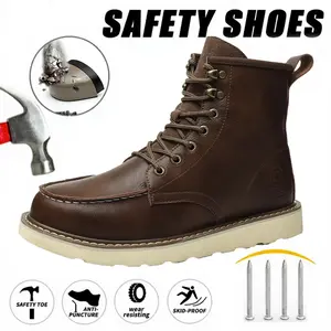 Work Boots For Men Safety Steel Toe Anti Slip Breathable All Season