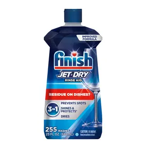 Jet-Dry Dishwasher Rinse Aid, Compatible with Dishwasher Detergent, Prevents Spots & Residues, Dries, Shine & Protects, 23 oz, 225 Washes.