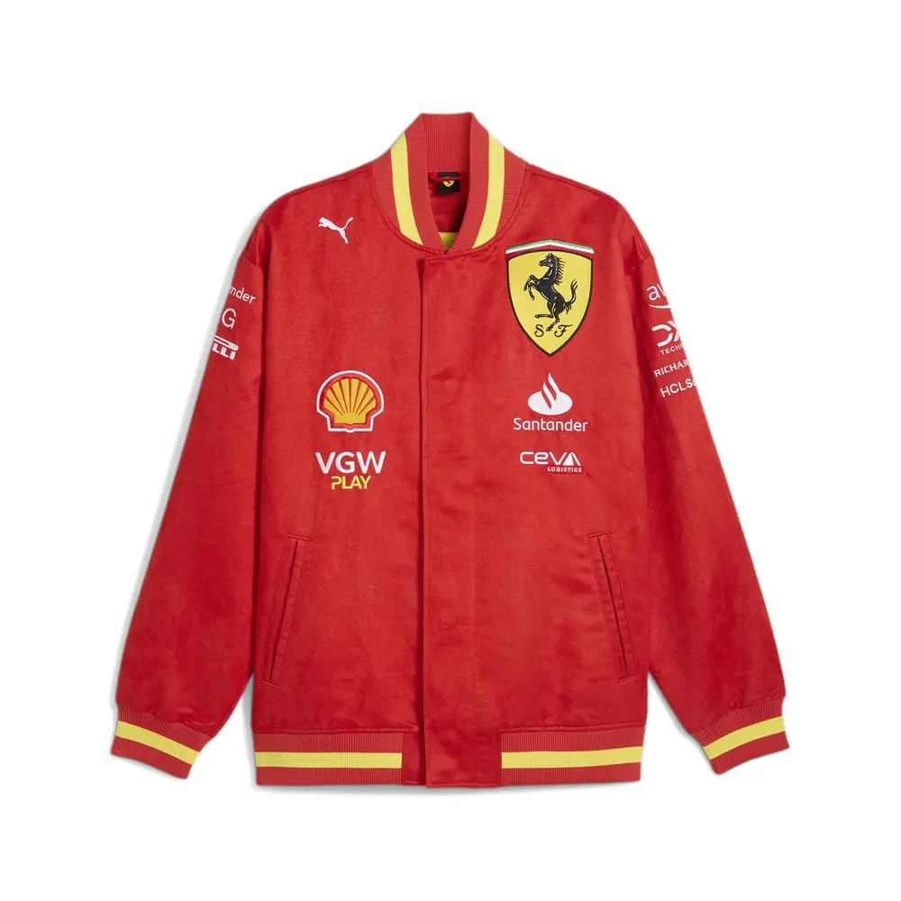 PUMA Mens Sfv Team Varsity Jacket Athletic Outerwear Casual - Red