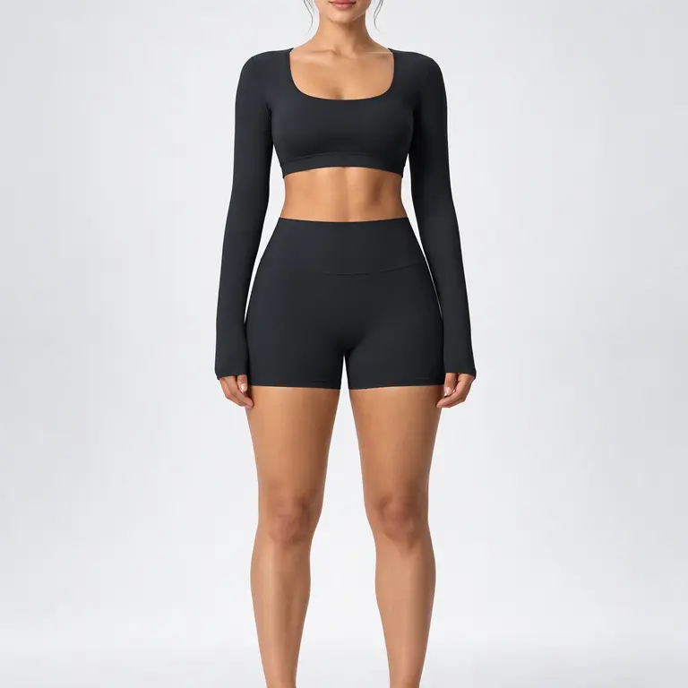 Women's Solid Color Brushed High-Waisted Tight Butt-Lifting Gym Shorts - Flexible, Performance Sports Shorts with Active, Anti-Odour, Quick-Dry, Squat-Proof, Non-See-Through, Cloud-Soft Seamless Design for Yoga, Running