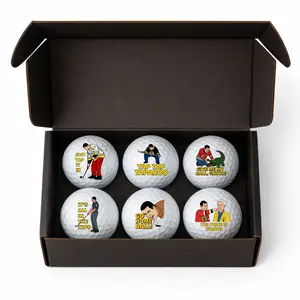 Happy Gilmore Inspired Funny Golf Balls 6 Pack Hilarious Movie Quotes & Characters Unique Gift for Golfers