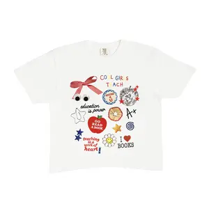 Teachers Charms Cropped Boxy Tee