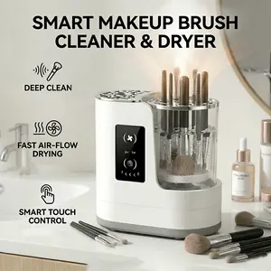3 IN 1 Electric Makeup Brush Cleaner,Automatic Makeup Brush Cleaner with Makeup Brush Dryer,Portable USB Deep Cleaning for Beauty Makeup Brush Set,Blush Brush,Sponges