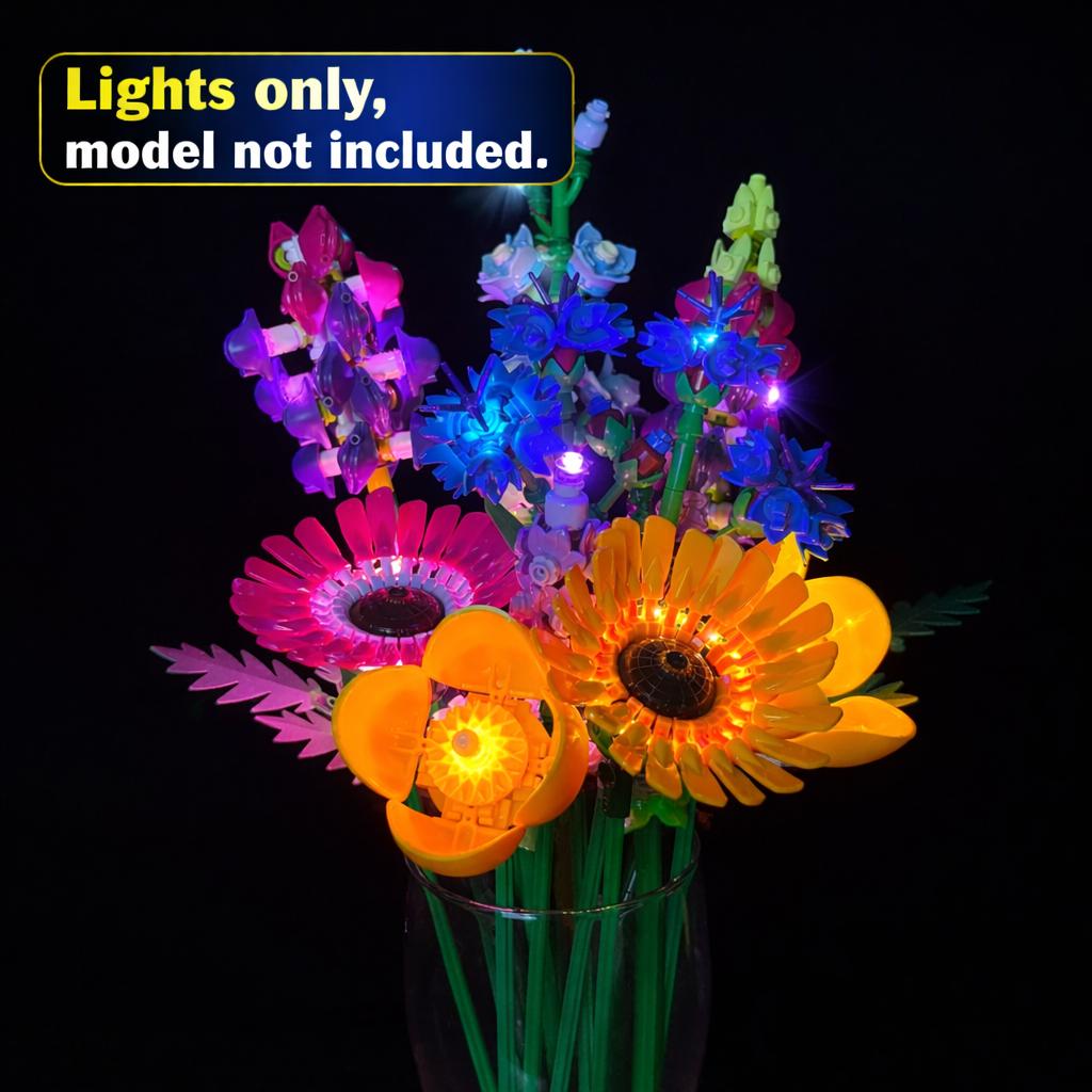 LYBMTWF LED Lighting kit For Lego 10313 Wildflower Bouquet Model Light Up your Building Blocks (Model Not Included)