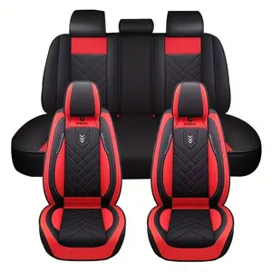 Universal Anti-Slip PU Leather Car Seat Cover, Car Seat Protectors, Full Surround Dustproof Cushion Protector, Durable Auto Interior Accessory for Most Vehicles