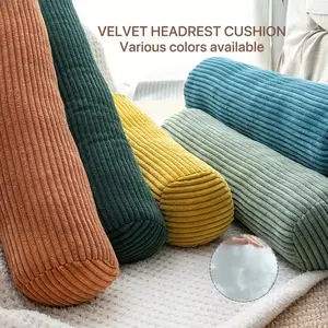 Striped Cylinder Pillow Velvet Plush Polyester Fill Multiple Sizes Back Leg Pregnant Pregnancy Maternity Support Sofa Bed Decor