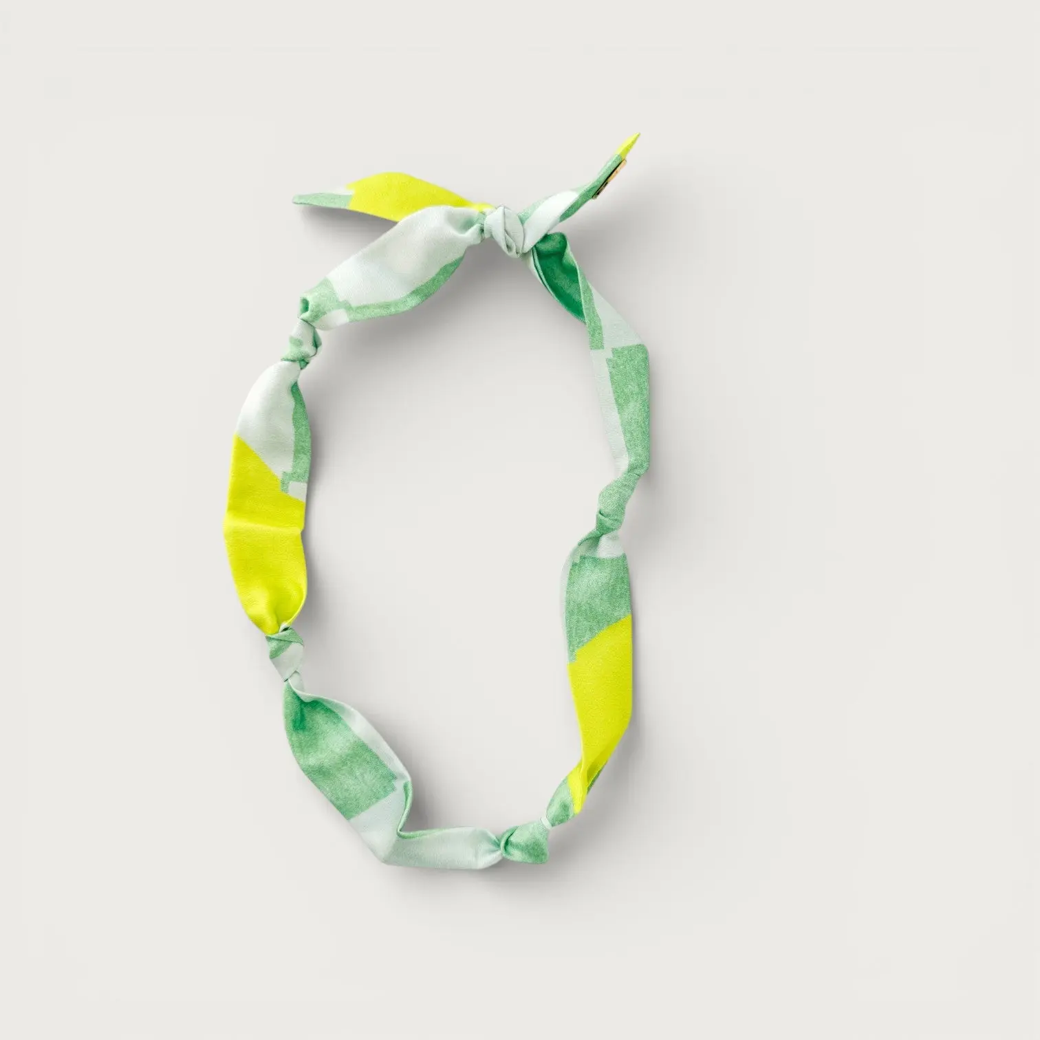 Green Pears Silk Scarf Necklace