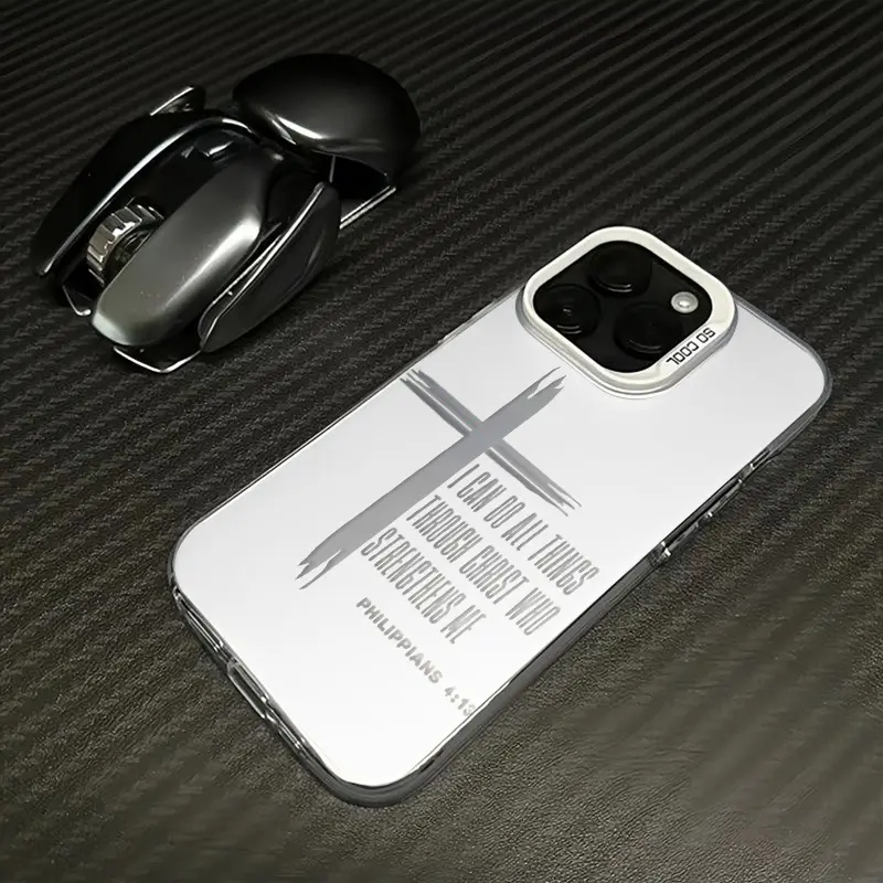 Philippians Series Fashion TPU Laser Made Phone Case Suitable for iPhone 17 16 15 14 13 12 11 Samsung Galaxy S25 S24 S23 S22 Anti Drop Phone Case