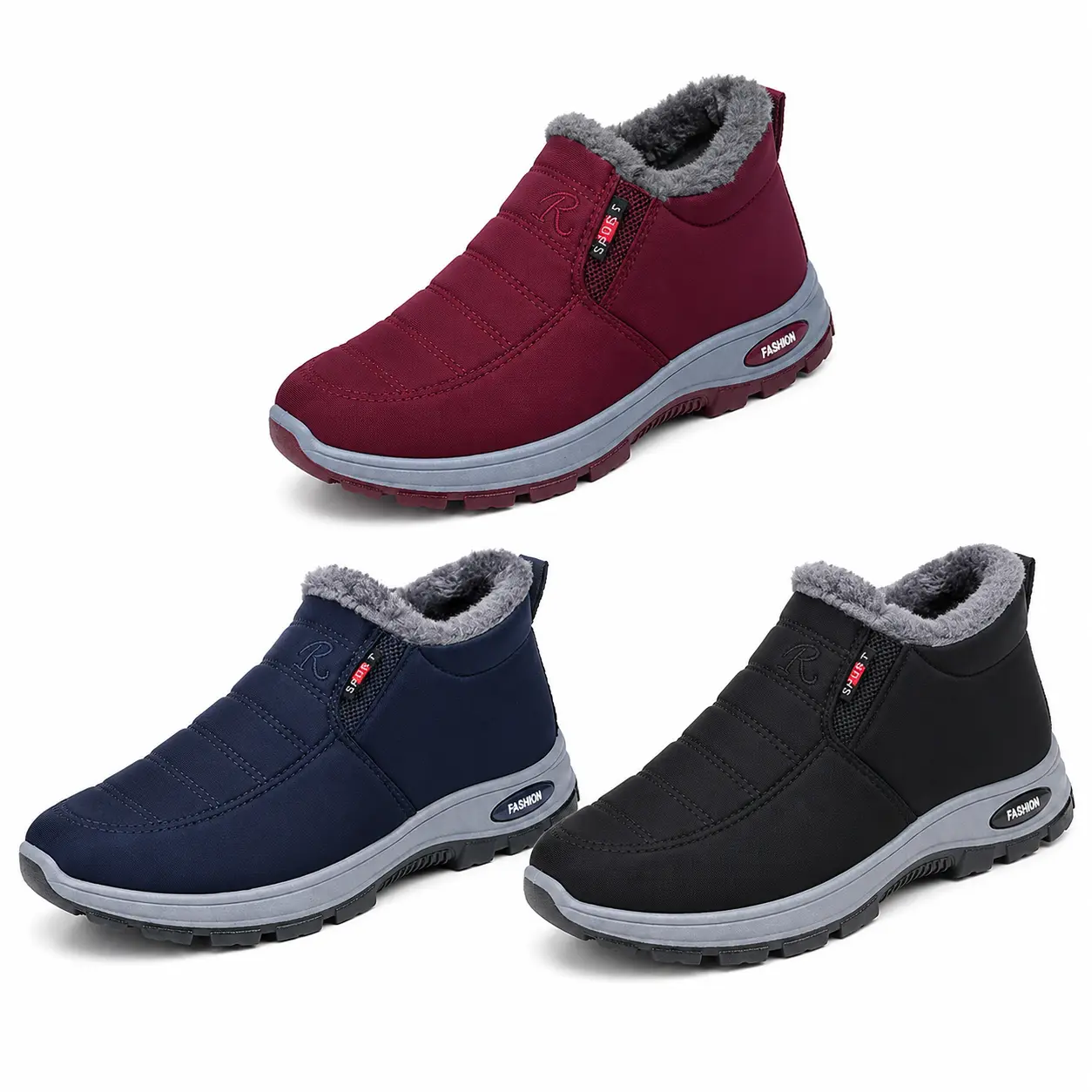 Women’s Winter Snow Boots Warm Fuzzy Lined Walking Shoes Waterproof Casual Ankle Boots