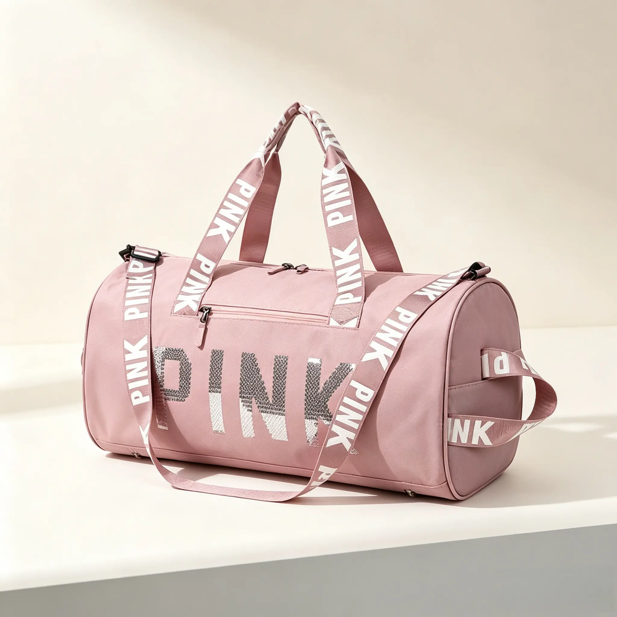 Cute Duffle Gym Bag for Women Large Capacity Weekender Overnight Travel Bag Portable Sports Workout Carryall Handbag with Adjustable Strap