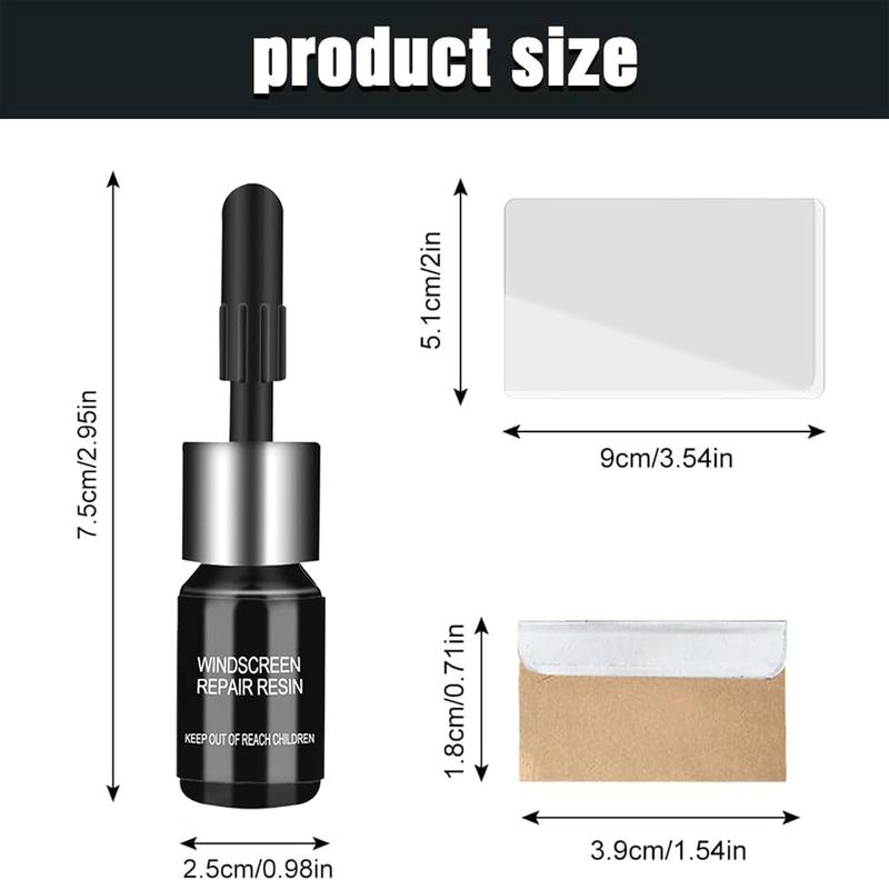 Windshield Repair Kit, Windshield Chip Repair Kit, Upgrade Car Windshield Crack Repair Kit, Glass Repair Liquid for Cracks and Chips, Cracks Gone Glass Repair Kit All Crack Types (Transparent bags)