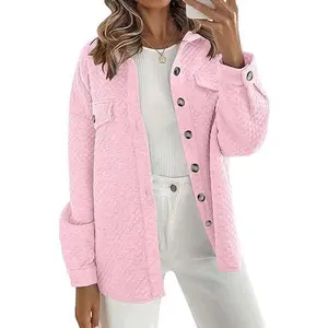 ZESICA Lightweight Oversized Shacket 2025 – Casual Button Down Shirt Jacket with Pockets, Perfect for Fall & Cute Halloween Outfits