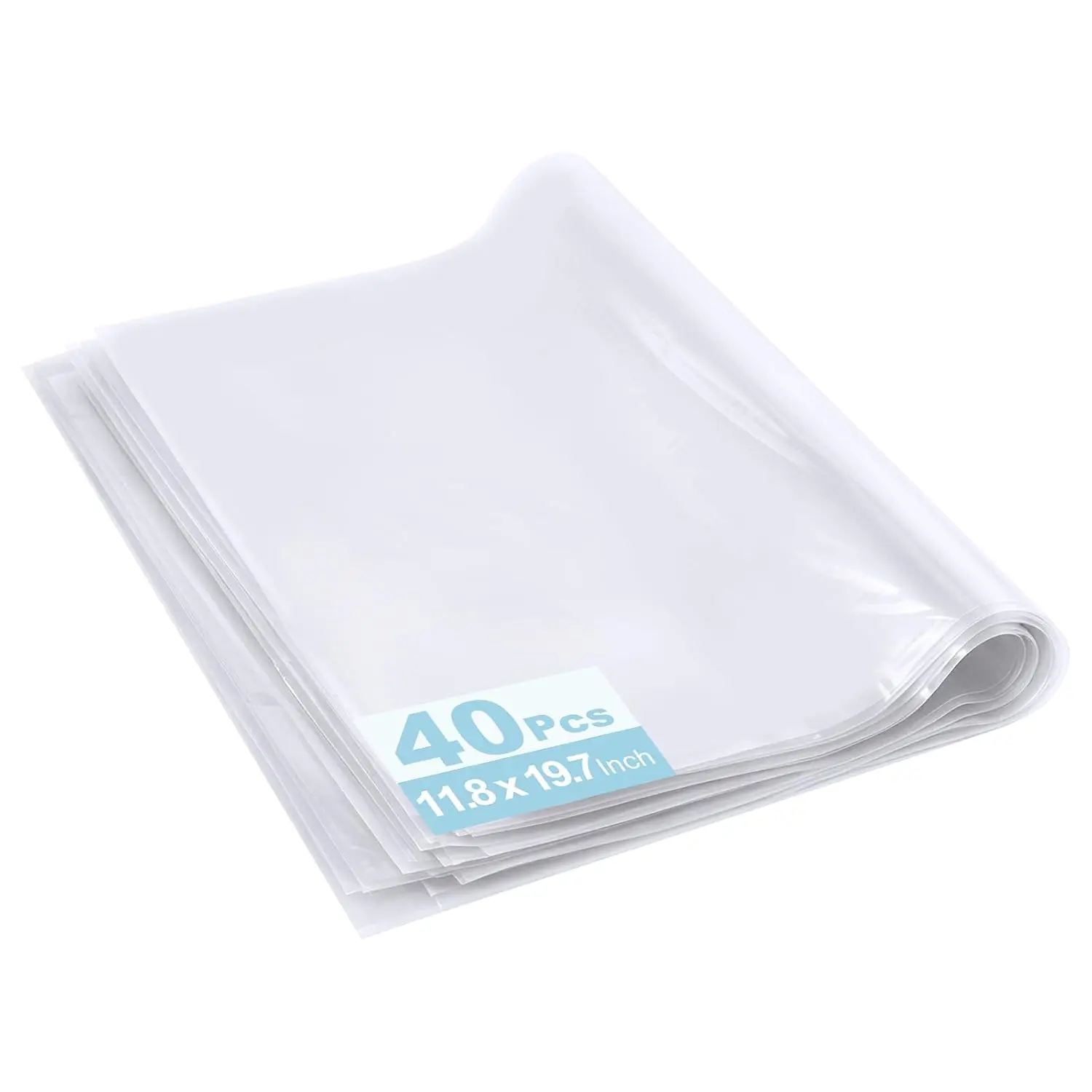 Shrink Wrap Bags,40 PCS Approx 14" x 20" Heat Shrink Wrap,PVC Heat Seal Bags for Packagaing ,Shoes,Basket,Jars,Soap Sleeve and Homemade DIY Projects