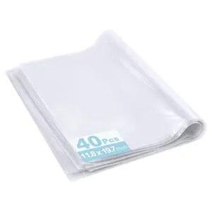 Shrink Wrap Bags,40 PCS Approx 14" x 20" Heat Shrink Wrap,PVC Heat Seal Bags for Packagaing ,Shoes,Basket,Jars,Soap Sleeve and Homemade DIY Projects
