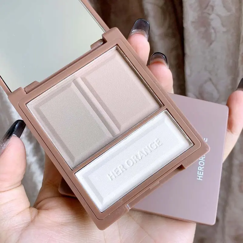 HERORANGE Multi-Use 3-Color Contour Palette Bronzer Cream Facial Contouring Makeup Face Contour Buildable Formula Waterproof Long-Lasting Smudge-Proof Natural Glow Finish Define & Sculpt Affordable Everyday Essential