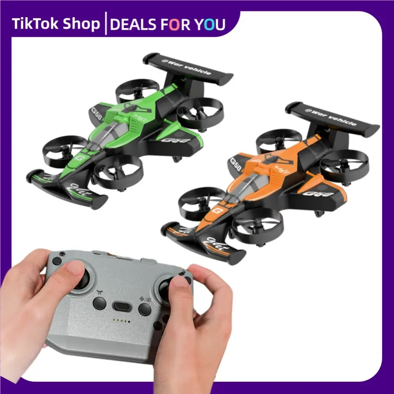 Mini car and drone combo - a versatile and fantastic gift!Features include one-touch takeoff, stable hovering, racing mode, headless mode, and 360° rotation° Air flip.It's an ideal Christmas gift or a fun birthday present!