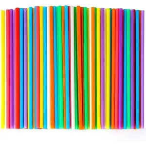 500 count Colorful Disposable Drinking Plastic Straws.(0.23'' diameter and 8.26" long)-8 Colors