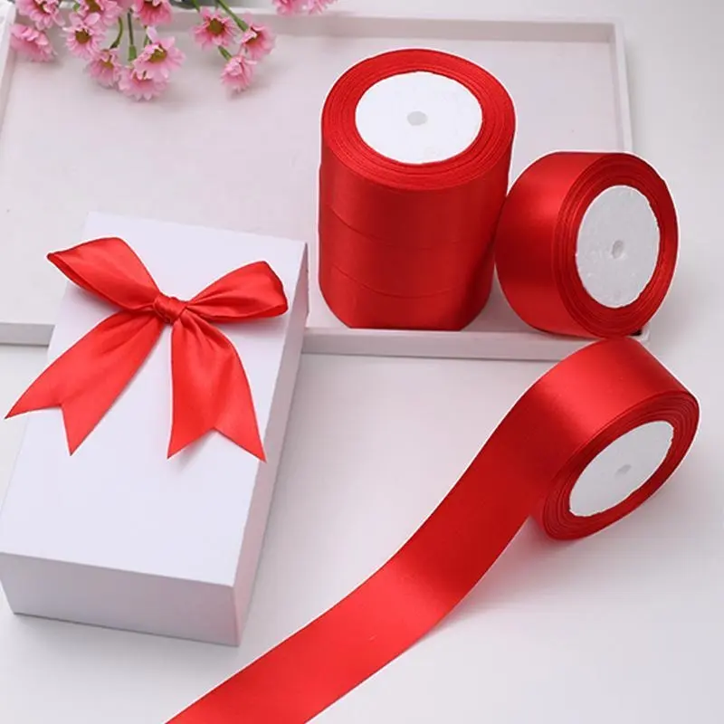 Liston Satinado para rosas Eternas (5 Rolls), Summer DIY Decorative Ribbon, Decorative Ribbon for Wedding Party Cake Gift Packaging, Gifts Wrapping Supplies