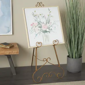 Scroll Metal Large Adjustable 3 Tier Display Easel with Chain Support 23" x 24" x 48"