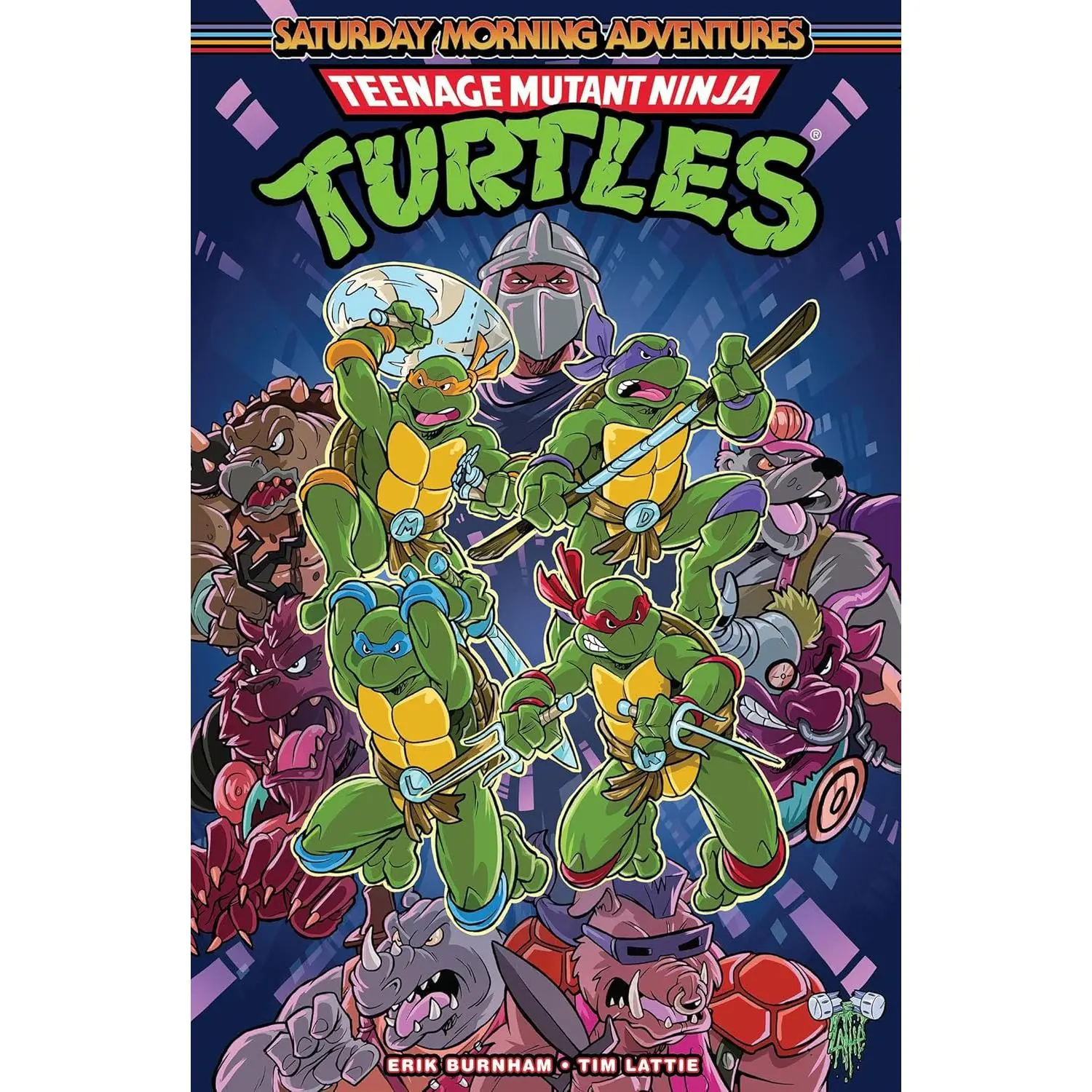 Signed TMNT Saturday Morning Adventures TPB – Autographed by Tim Lattie