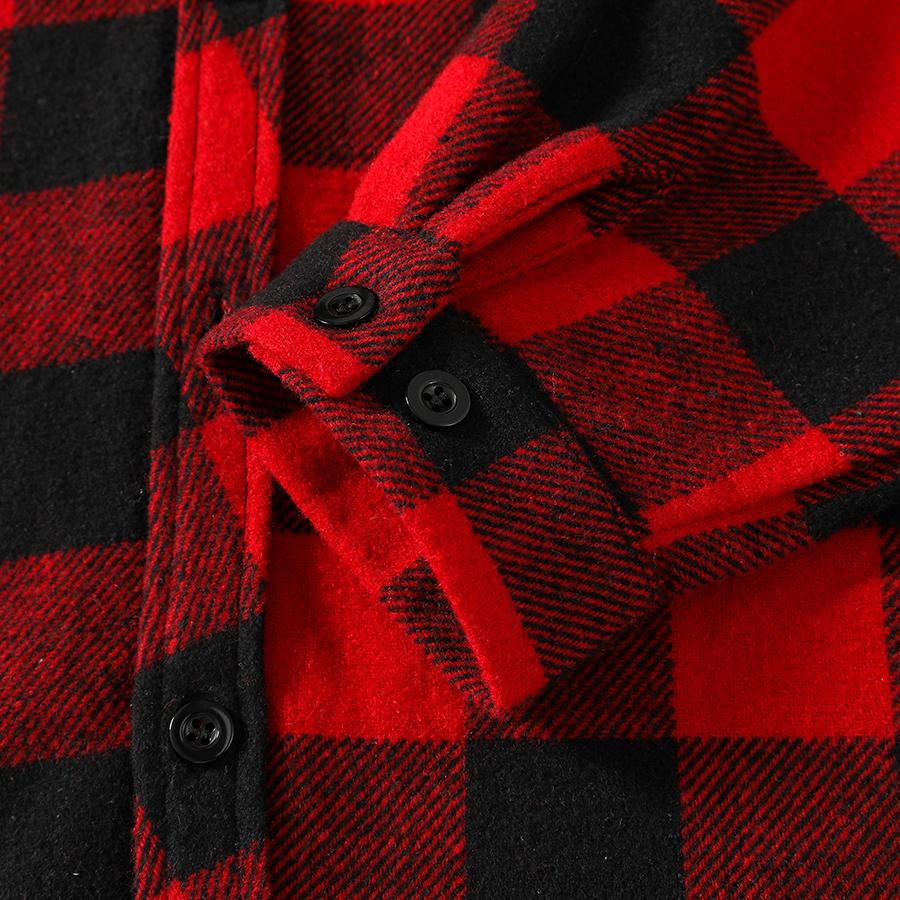 Men’s versatile hooded plaid flannel two-piece set featuring a loose-fit button cardigan that suits all body types; one jacket suitable for lounging, commuting, short workouts, and in-person dates. shirt men