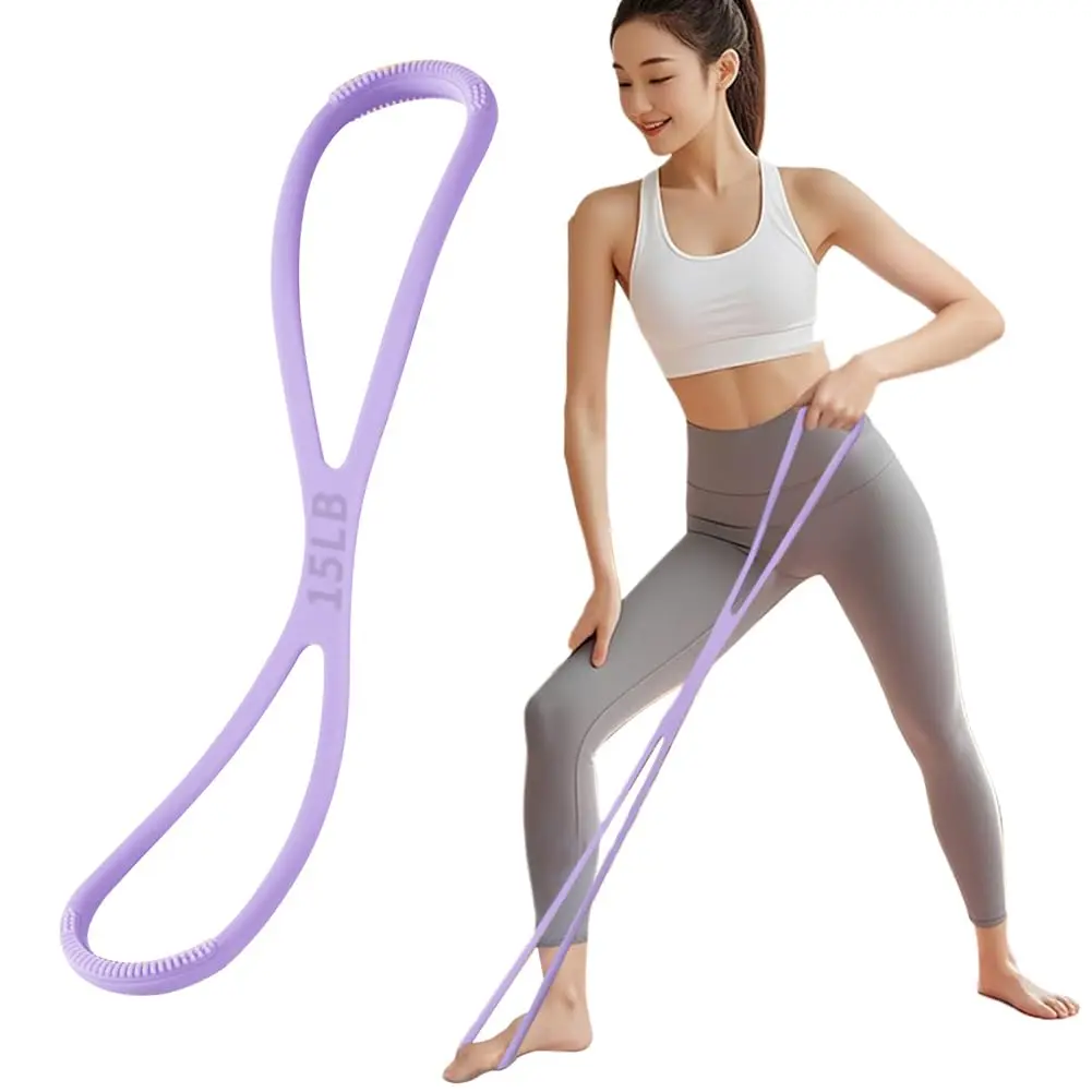 Silicone Figure 8 Resistance Bands for Full-Body Workouts – 15 LB Suitable for Shoulder, Back, and Arm Exercises