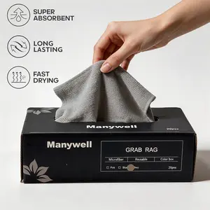 Each box contains 20 cleaning cloths, convenient hand towels, absorbent kitchen rags, measuring 8.66 inches * 8.66 inches, reusable, multifunctional household cleaning cloths and towels, suitable for the kitchen, bathroom, living room, and dining table.