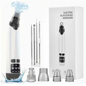 1 PC Blackhead clean Beauty Meter - Portable Facial Pore Cleaner with 4 Probes, Gentle and Safe Cleansing for Men and Women, Battery-Operated