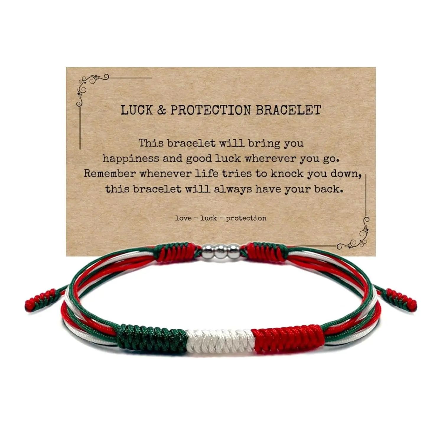 Mexico Flag Bracelet, Mexican Bracelet, Lucky Protection Wrist Wrap Bracelet, Amulet and Boho Style Rope Bracelet for Women, Men, Surfer String Thread (Mexico)