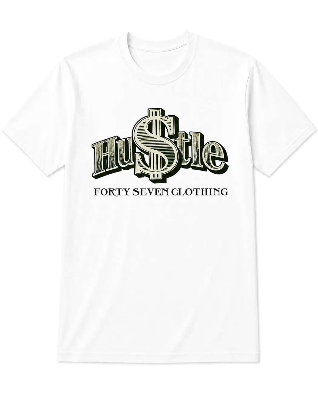 Hustle Forty Seven Clothing money sign logo shirt EW2