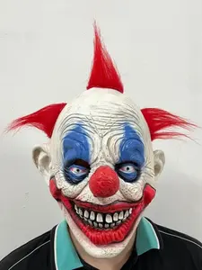 Halloween Soulless Clown Mask Cosplay Funny Festival Costume New Latex Headpiece Accessories in Stock, Halloween Party Prop, Fun and Spooky Design