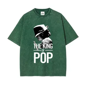 Vintage Michael Jackson King Of Pop Tee 260g Heavyweight Washed Cotton Oversized T-Shirt
