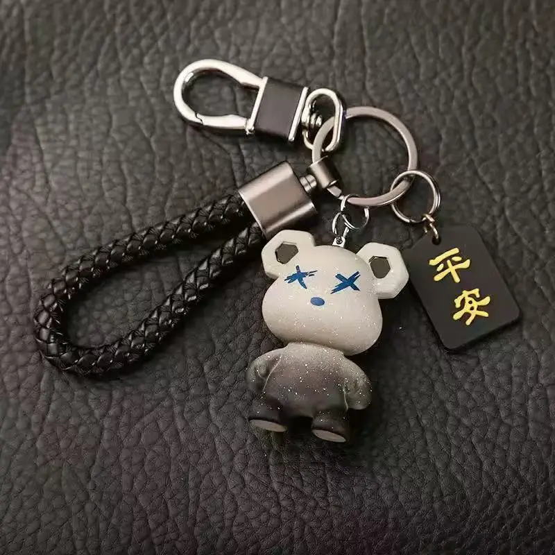 High-End 3D Animal-Inspired Cartoon Bear Charm Detail Keychain, Boutique Style Fashion Costume Jewelry Accessory for Women, Premium Car Keychain, Keychains For Women, Animal-Inspired Keychains