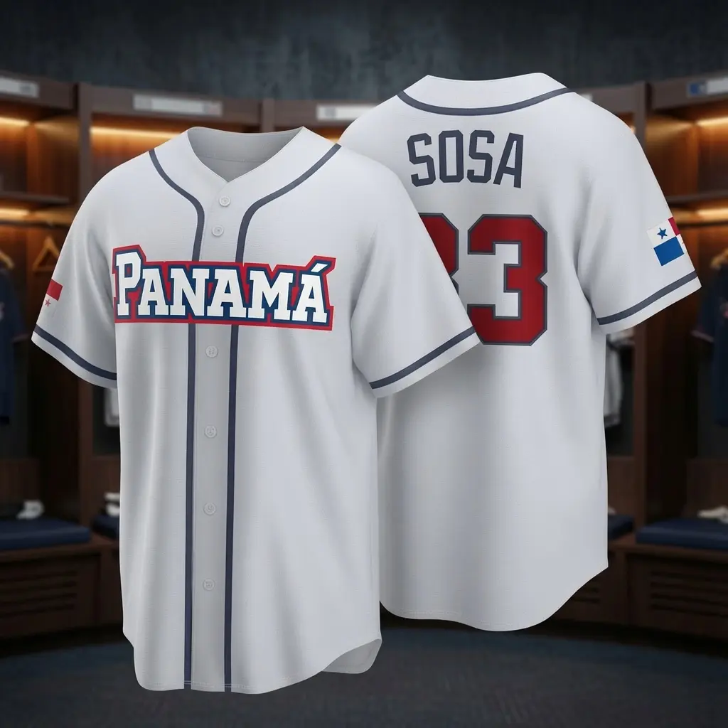 Personalized Panama Baseball Shirt Navy & White - Custom Name & Number Athletic Jersey Youth & Adult