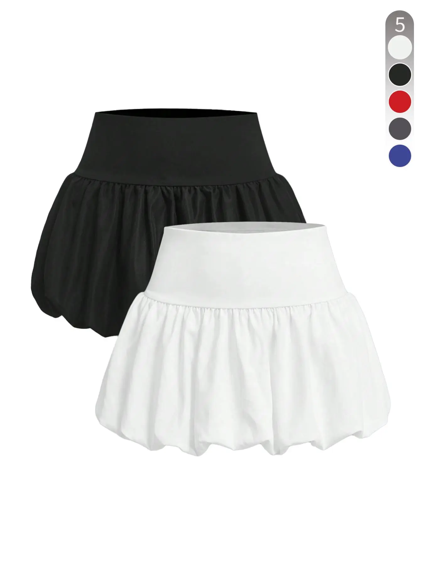 Women's Solid Bubble Hem Skirt, Casual Fashion Mini Skirt for Daily Wear, Ladies Bottoms for All Seasons