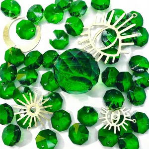 L351]Suncatcher Emerald DIY Beads DIY Charms Set LL