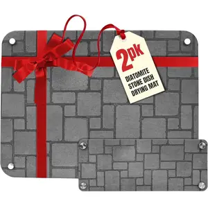 Stylish Diatomite Stone Dish Drying Mat - Quick Absorbent Drying Board for Kitchen Counter - Utensils, Coasters Tableware Tray