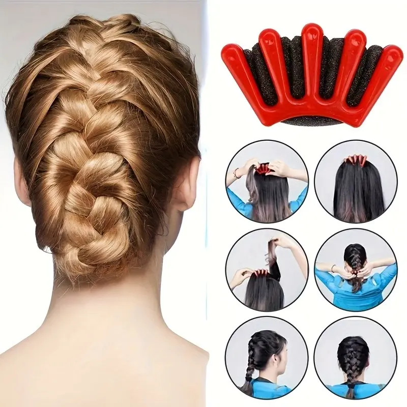 1 piece of DIY sponge hair styling tool, quick hair straightener, stylist curling wrench accessory, Heatless Curlers, Heat Free Curls, suitable for women, girls, and wedding hair styling with twisted and braided hair tools, Heatless Curls Overnight