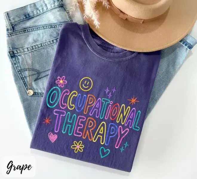 Comfort Colors Occupational Therapist T-shirt, Occupational Therapy Shirt, Pediatric OT Tee, OT Graduation Gift, Occupational Therapist Gift