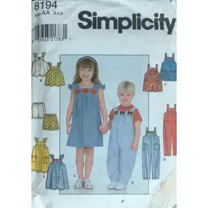 Simplicity 8194 Sewing Pattern (Vintage) CUT